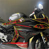 MotosikletCF Moto 450SR Kırmızı Fırtına Parçalı Takım Sticker Etiket 