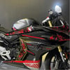 MotosikletCF Moto 450SR Yan Takoz Üzeri Kırmızı Fırtına Desen 