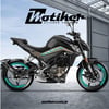 250 NKCF MOTO NK250 Şase Logolar ve Jant Sticker Turkuaz