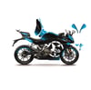 CFMOTO 250SR MAVİ PUNISHER MODEL PARÇALI MOTOSIKLET KAPLAMA STICKER ETIKET MODELI 