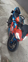 CFMOTO 250SR Racing Model Motosiklet Sticker Etiket Kaplama Modeli Turuncu Mavi