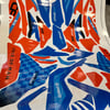 MotosikletCFMOTO 250SR Racing Model Motosiklet Sticker Etiket Kaplama Modeli Turuncu Mavi