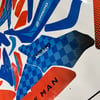 MotosikletCFMOTO 250SR Racing Model Motosiklet Sticker Etiket Kaplama Modeli Turuncu Mavi