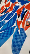 MotosikletCFMOTO 250SR Racing Model Motosiklet Sticker Etiket Kaplama Modeli Turuncu Mavi