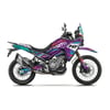 450 MTCFMOTO 450MT Purple Elegance Tasarım Motosiklet Kaplama Sticker Etiket Modeli Mor Turkuaz Beyaz