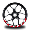 CFMOTO 450SR Jant Sticker Yarım Daire İç & Dış Üçgen Kaplama Etiket Modeli Kırmızı - Beyaz