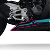450SRCFMOTO 450SR Orijinal Sticker Tasarım Etiket Modeli Alt Sakal Turkuaz Şerit
