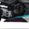 450SRCFMOTO 450SR Orijinal Sticker Tasarım Etiket Modeli Alt Sakal Gri