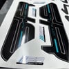 450SRCFMOTO 450SR Orijinal Tasarım Motosiklet Sticker Etiket Modeli Turkuaz Siyah