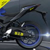 D.I.D Yazılı Neon Sarı Arka Maşa Sticker Etiket Modeli