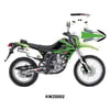 Kawasaki KLX 250 Monster Tasarım Motosiklet Sticker Etiket Kaplama Modeli Green
