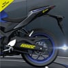 MİVV Yazılı Neon Sarı Arka Maşa Sticker Etiket Modeli