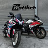 Motiker Bajaj BMW Mavi Kırmızı Sticker Etiket Modeli