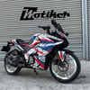 Motiker Bajaj BMW Mavi Kırmızı Sticker Etiket Modeli