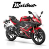 VOGEQJMOTOR RKS SRK125R ÖN ÇAMURLUK VE ÖN KAFA TAKIM MAT KARBON STİCKER KAPLAMA ETİKET MODELİ