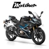 VOGEQJMOTOR RKS SRK125R ÖN ÇAMURLUK VE ÖN KAFA TAKIM MAT KARBON STİCKER KAPLAMA ETİKET MODELİ