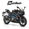 VOGEQJMOTOR RKS SRK125R ÖN ÇAMURLUK VE ÖN KAFA TAKIM MAT KARBON STİCKER KAPLAMA ETİKET MODELİ