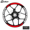 PULSAR NS 200RKS QJMOTOR SRK125R Geniş Jant Sticker Modeli 16'lı Kırmızı Beyaz