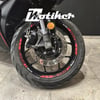 RKSRKS R250 Kırmızı Motosiklet Jant Sticker Etiket Çıkartma Modeli