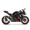 RKS R250 Kırmızı Siyah Venom Parçalı Kaplama Sticker Etiket Modeli