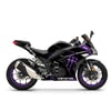 RKS R250 Monster Mor Parçalı Kaplama Sticker Etiket Modeli