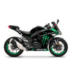 RKS R250 Monster Yeşil Parçalı Kaplama Sticker Etiket Modeli