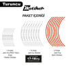 RKSRKS R250 Motosiklet Jant İç ve Dış Set Sticker Etiket Modeli Turuncu
