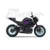 MT-25Yamaha MT-25 K'night Model Parçalı Motosiklet Kaplama Sticker Etiket Modeli Mor Gri Beyaz