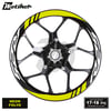 R25Yamaha R25 Geniş Jant Sticker Modeli 16'lı Neon Sarı Beyaz