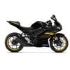 YAMAHA YZF-R25 2019-2024 Honeycomb Tasarım Motosiklet Sticker Etiket Modeli Gold
