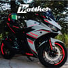 Yamaha YZF R25 Orjinal Neon Turuncu Sticker Etiket Modeli 2017