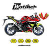 Yamaha YZF R25 Rossi Köpek Balığı Shark Sticker Etiket Kaplama Modeli Kırmızı