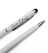 400 ML Otomatik Kilitli Beyaz Termos & Özel Tasarım Defter & Kişiye Özel Touch Pen Kalem Hediye Seti
