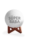 Babalar Gününe Özel 3d Ay Şeklinde Dekoratif Gece Lambası & Özel Tasarım Süper Baba Kupası