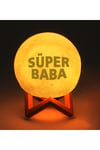 Babalar Gününe Özel 3d Ay Şeklinde Dekoratif Gece Lambası & Özel Tasarım Süper Baba Kupası