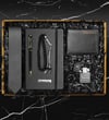 Erkeklere Özel Exclusive Kravat & Cüzdan & Çakmak & Defter & Kalem & Tesbih Hediye Seti