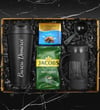 Kişiye Özel 500 ML Çelik Termos & French Press & 250 Gram Jacobs Filtre Kahve & Godiva Çikolata Hediye Seti