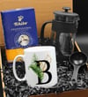 Kişiye Özel Harf Tasarımlı Kupa & French Press & 250 Gram Tchibo Proffesional Special Filtre Kahve Hediye Seti