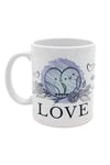 Love Kuş Kupa & Gümüş Renk Kaplama Melek Kolye Hediye Seti
