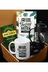 Özel Tasarım Kupa & Özel Tasarım Defter & French Press & 250 Gram Jacobs Filtre Kahve Hediye Seti