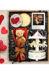 Peluş Ayıcık Buketi & Müzikli Atlıkarınca & Özel Tasarım Mum & Çerçeve Hediye Seti