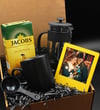 Siyah Kupa & French Press & 250 Gram Jacobs Selection Filtre Kahve & Kişiye Özel Fotoğraf Çerçevesi Hediye Seti
