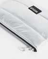 Wouf Clutch, El Çantası Pouch Quilted Line Silver Glossy_MLQ240039