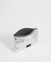 Wouf Clutch, El Çantası Pouch Quilted Line Silver Glossy_MLQ240039