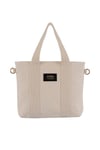 Pupba Omuz Çantası Yaga Tote Bag Krem/Altın_PUPTOTEKREM