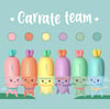 Legami 6'lı Mini Fosforlu Kalem Seti Carrate Team Havuç_HC0001