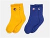 Champion Çocuk Çorap 2'li Set Embroidered Logo Low Cut Socks Sarı/Mavi_CHSOKIBOY2