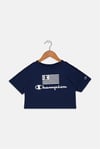 Champion Çocuk Tshirt Flag Logo Lacivert_2881CG-NAVY