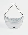 Wouf Omuz Çantası Large Crossbody Bag Quilted Line Silver_WSQ240039