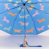 Original Duckhead Duck Kompakt Şemsiye Dogs in Blue_CP110